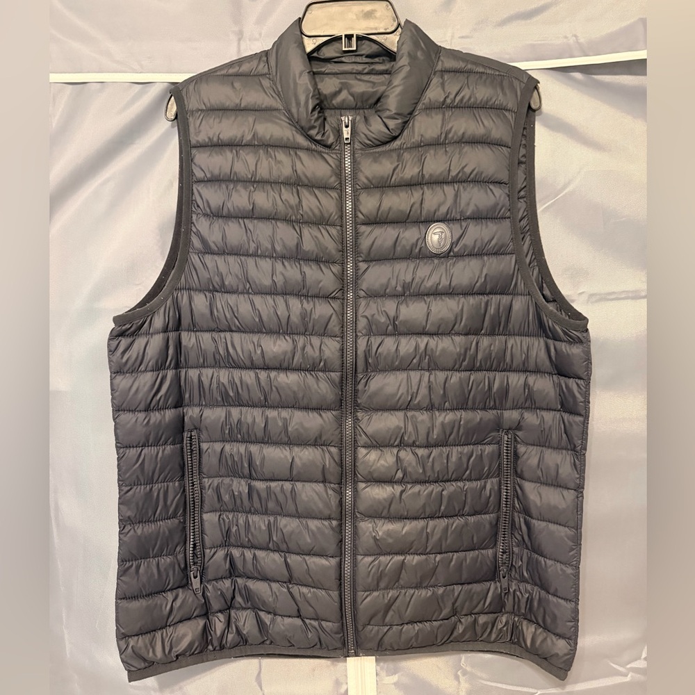 Men's Trussardi Men's Quilted Crinkle Vest Gilet, SZ IT 54 (US L)